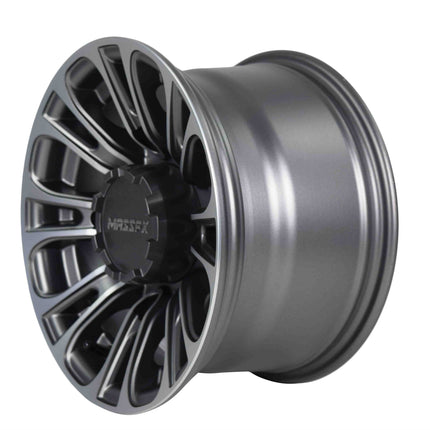 MASSFX Gunmetal 12x7 4/156 QUAKE RZR Wheel Gun Metal Grey 4 Pack Rims
