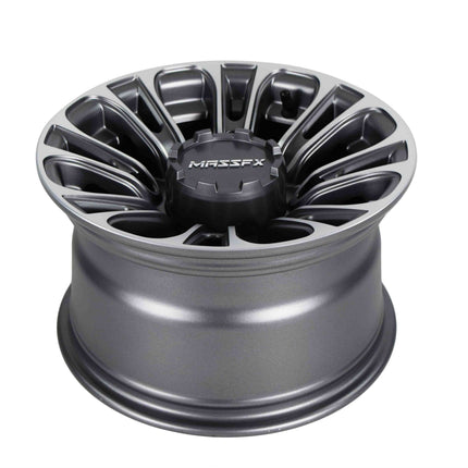 MASSFX Gunmetal 12x7 4/156 QUAKE RZR Wheel Gun Metal Grey 4 Pack Rims