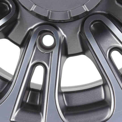 MASSFX Gunmetal 12x7 4/156 QUAKE RZR Wheel Gun Metal Grey 4 Pack Rims