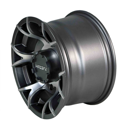 MASSFX Gunmetal 12x7 4/156 Pit Viper RZR Wheel Gun Metal Grey Rim 4-Pack