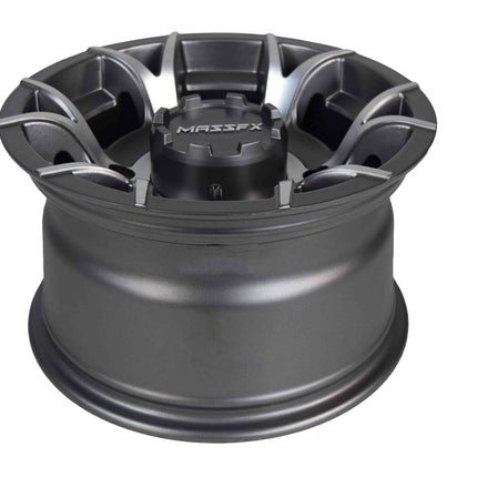 MASSFX Gunmetal 12x7 4/156 Pit Viper RZR Wheel Gun Metal Grey Rim 4-Pack