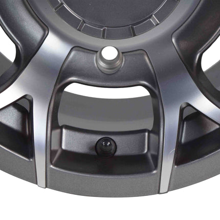 MASSFX Gunmetal 12x7 4/156 Pit Viper RZR Wheel Gun Metal Grey Rim 4-Pack