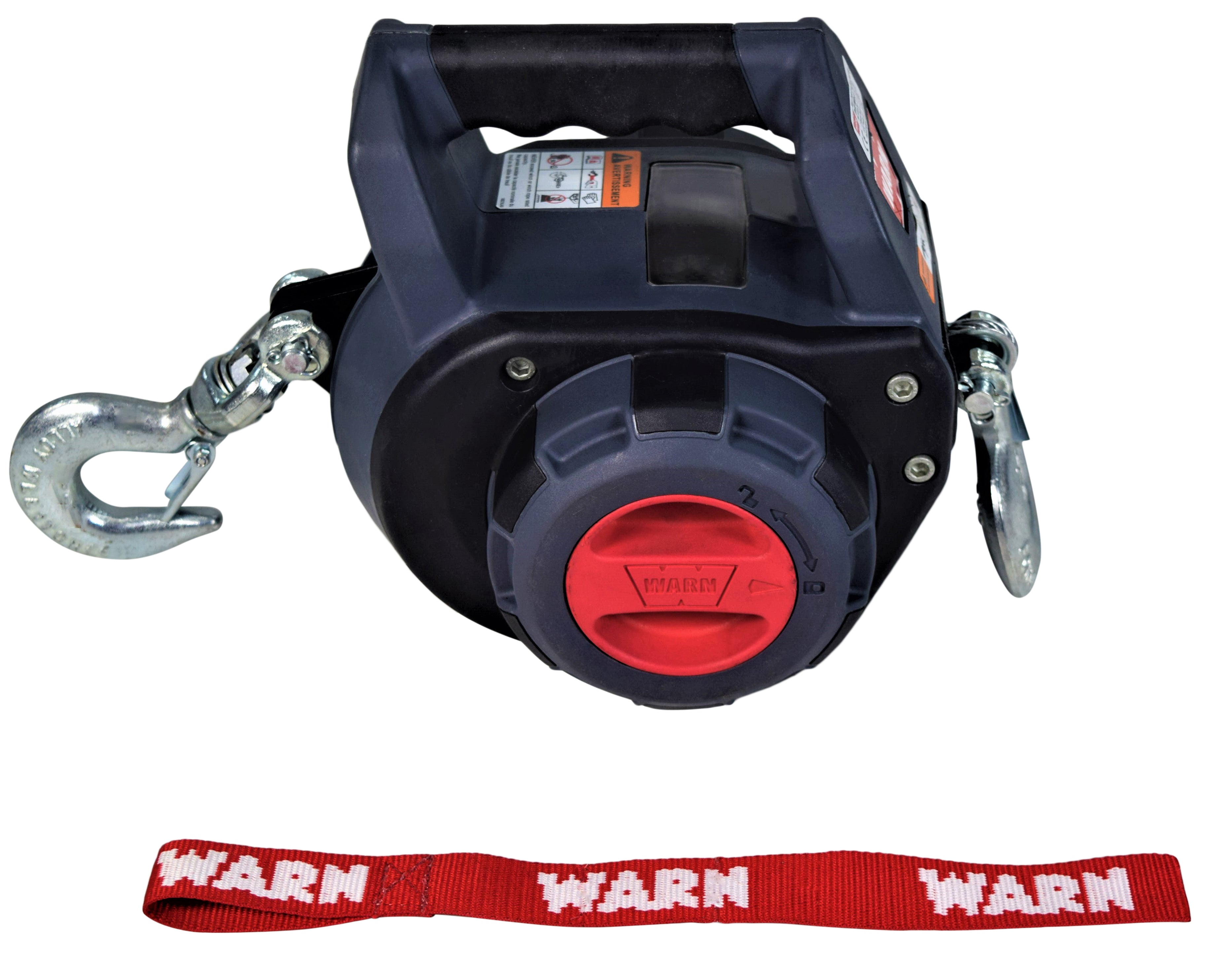 Warn 101575 Drill Winch 750 lbs Capacity 40' Synthetic Rope Free-spool Clutch