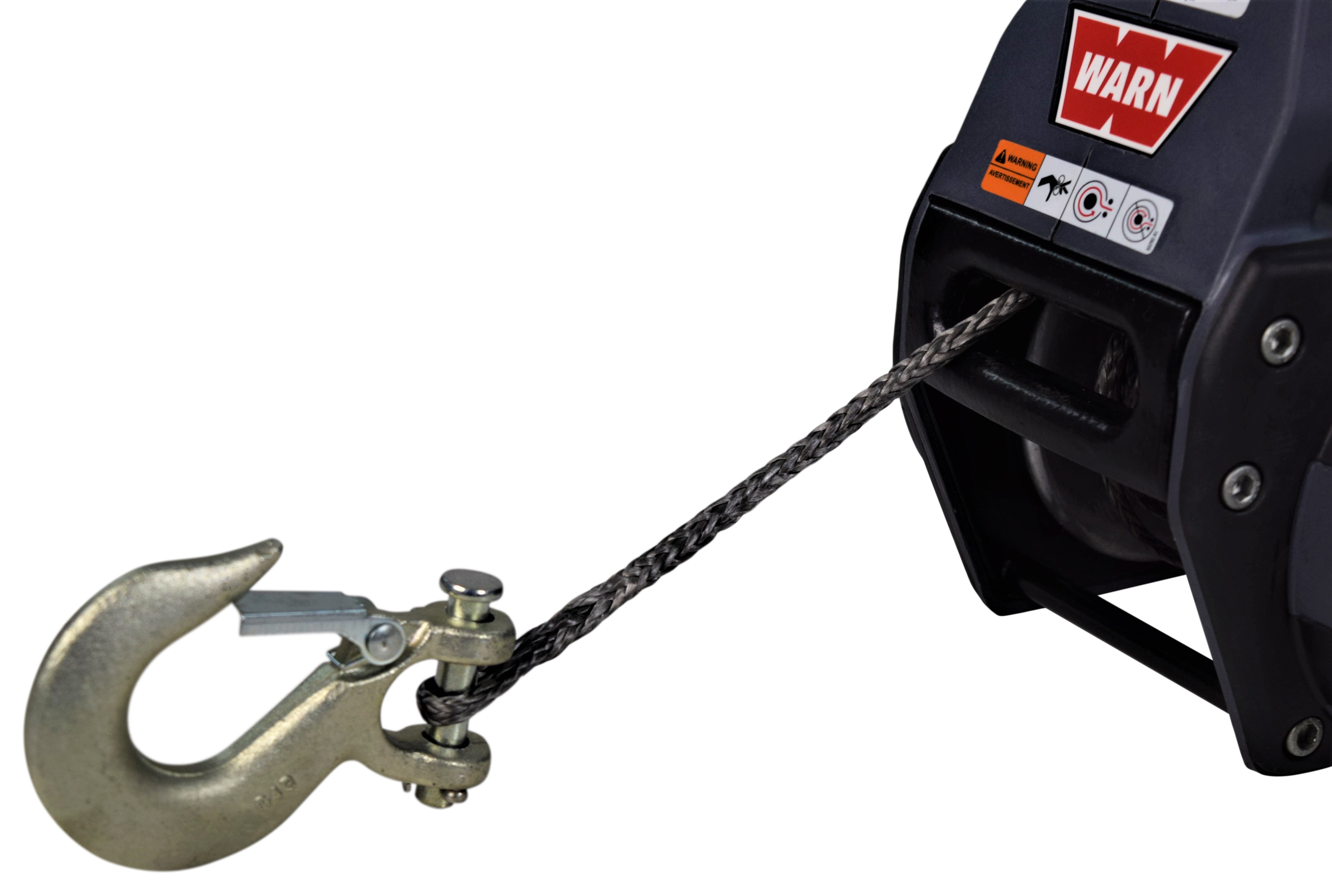 Warn 101575 Drill Winch 750 lbs Capacity 40' Synthetic Rope Free-spool Clutch