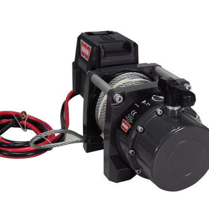WARN 5000 DC Series, 5000 lb Pulling Capacity | Heavy-Duty 12V DC Motor with Steel Cable, Hook & Remote Control | Powerful Utility Winch for Trailers, Workshops, Job Sites & Industrial Pulling
