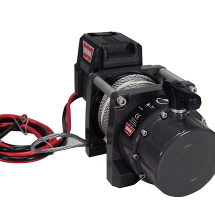 WARN 5000 DC Series, 5000 lb Pulling Capacity | Heavy-Duty 12V DC Motor with Steel Cable, Hook & Remote Control | Powerful Utility Winch for Trailers, Workshops, Job Sites & Industrial Pulling
