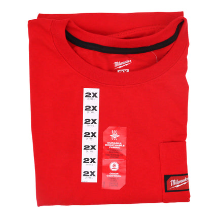 Milwaukee 601R-2X Short Sleeve Shirt Heavy Duty - Size 2XL - Red
