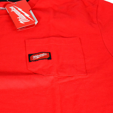 Milwaukee Men's Large Red Heavy Duty Cotton/Polyester Short-Sleeve Pocket T-Shirt (601R-L) (CLONE)