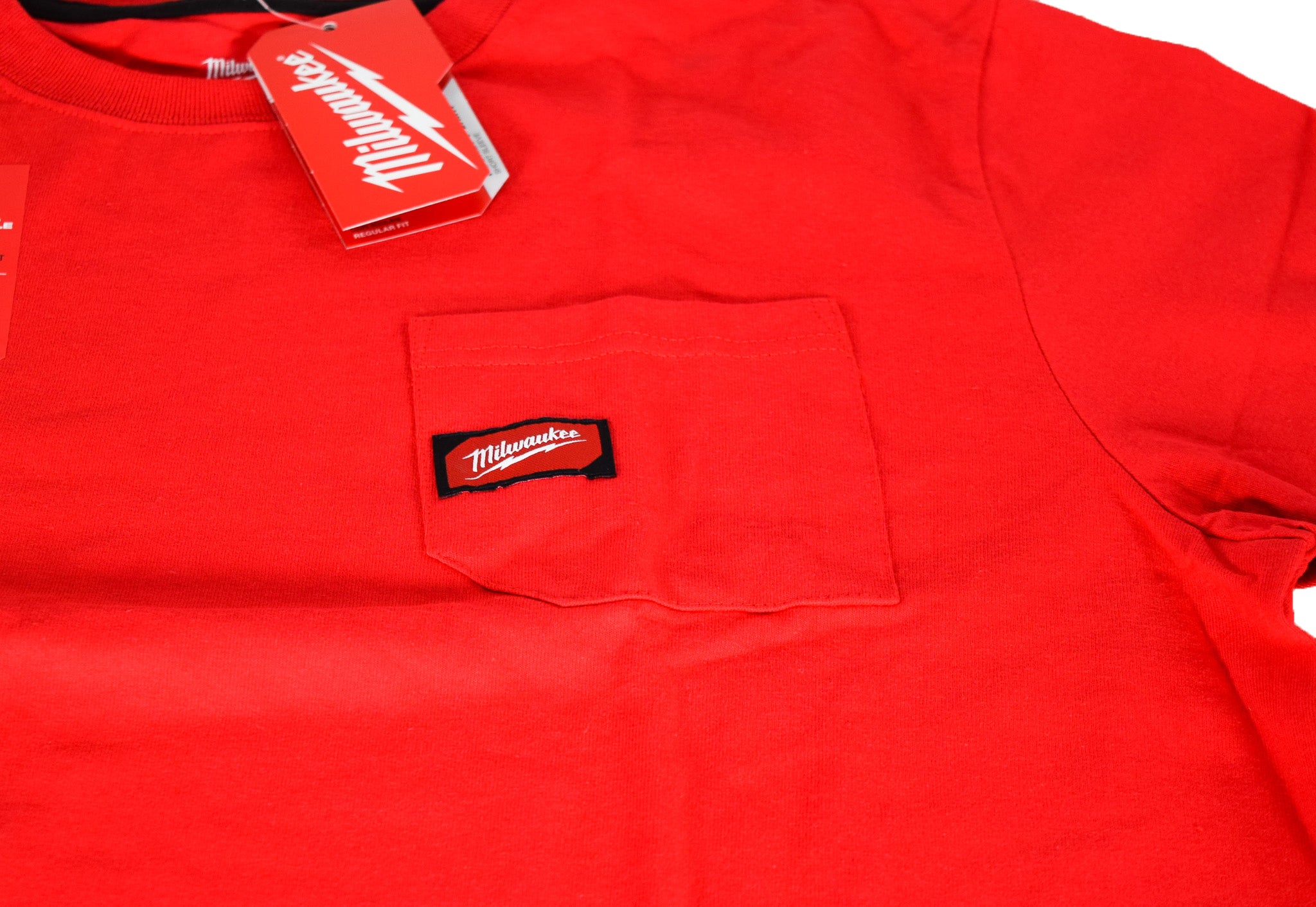 Milwaukee Men's Large Red Heavy Duty Cotton/Polyester Short-Sleeve Pocket T-Shirt (601R-L) (CLONE)