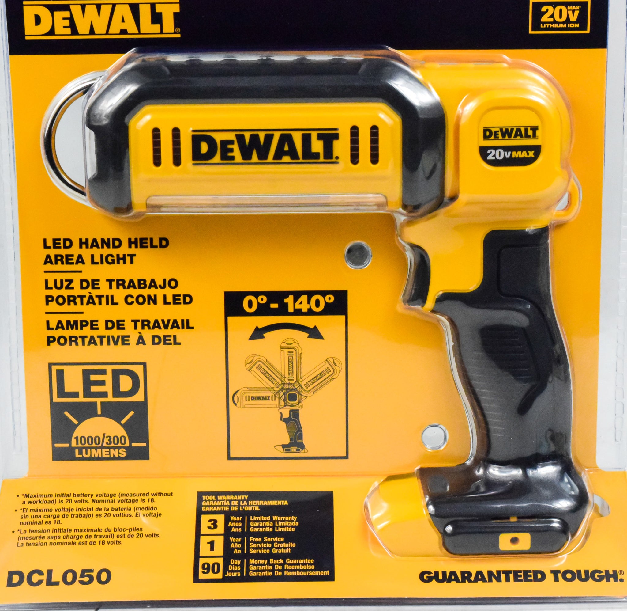 Dewalt DCL050 20-Volts MAX Lithium-Ion 500-Lumen Hand Held LED Area Light