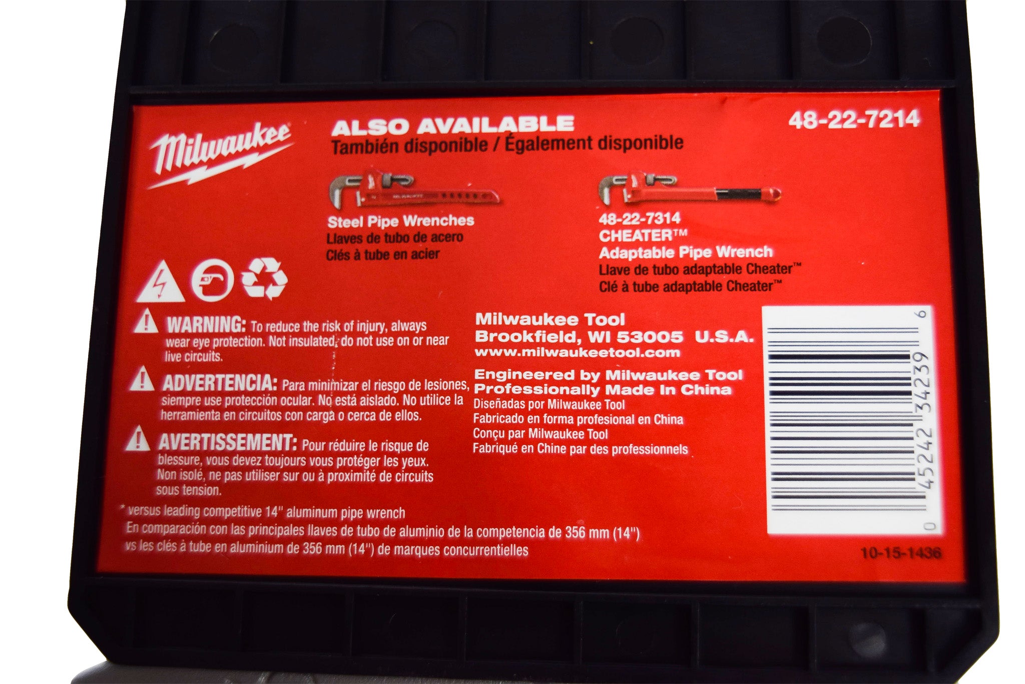 Milwaukee 48-22-7214 14inch Aluminum Pipe Wrench