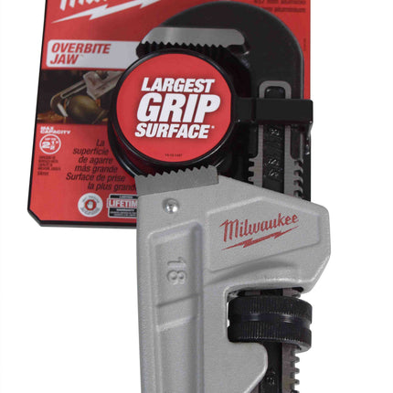 Milwaukee 48-22-7218 18" Aluminum 2-1/2" Jaw Straight Pipe Wrench
