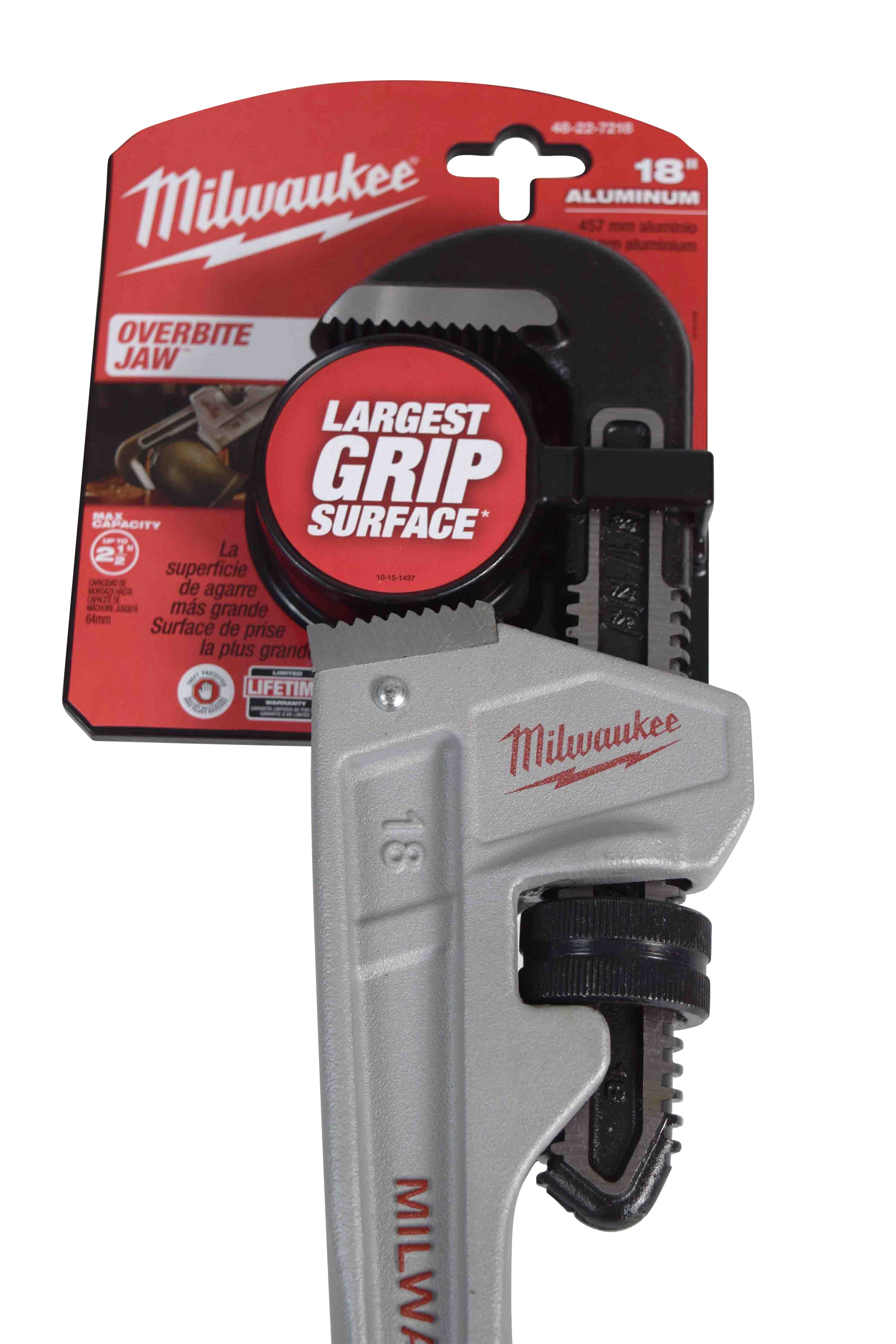 Milwaukee 48-22-7218 18" Aluminum 2-1/2" Jaw Straight Pipe Wrench