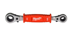 Milwaukee 48-22-9212 Linemans 4-in-1 High -Leverage Ratchetingv Box Wrench