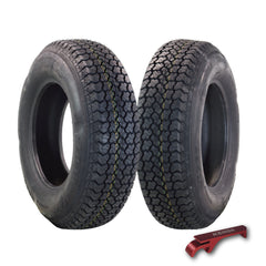 Kenda K550 ST225/75D15 Loadstar Trailer Tire Bias-Ply Tire for Superior Towing Performance with Enhanced Stability for Utility Trailers, Cargo Trailers, and Boat Trailers with Kenda Keychain (4 Pack)