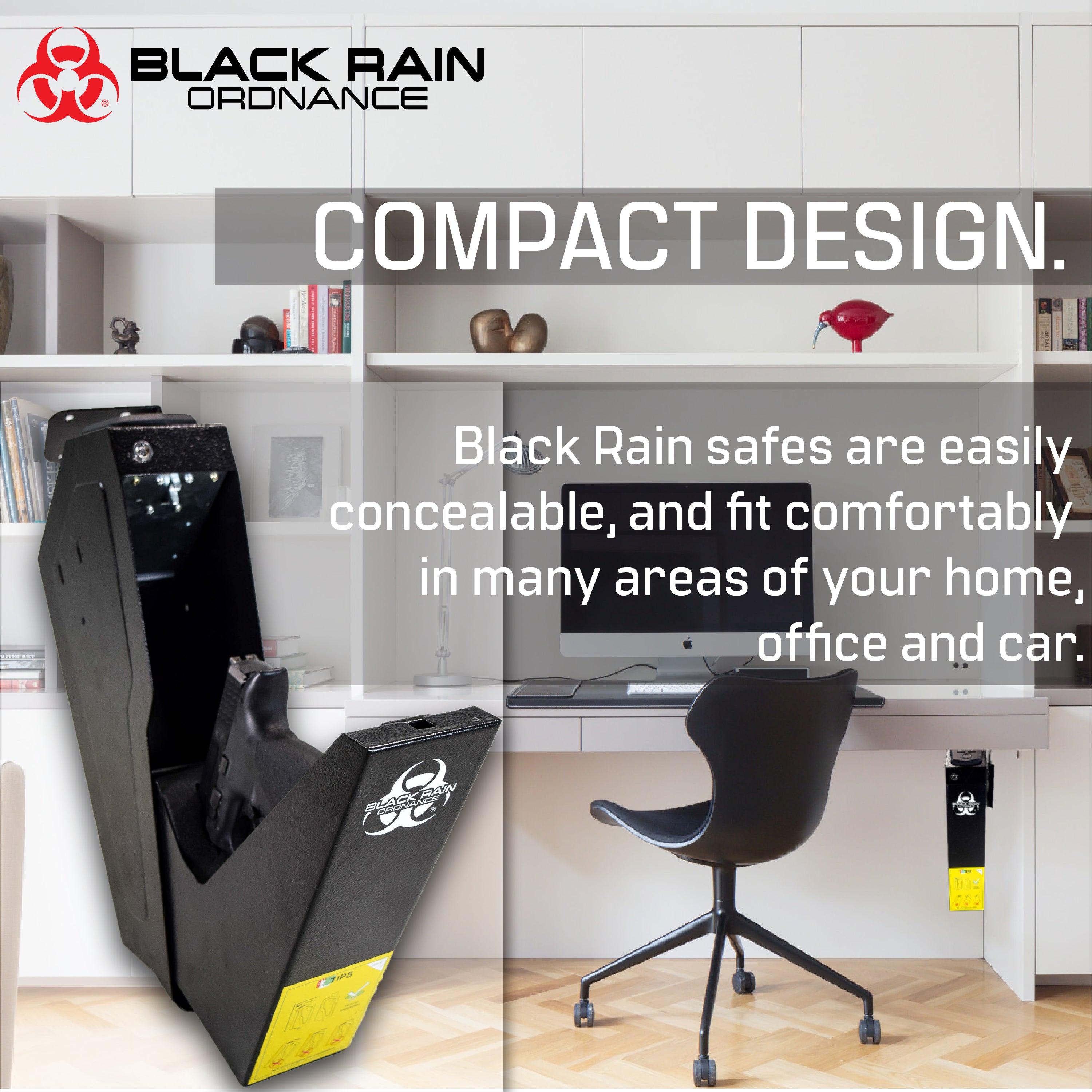 Black Rain Ordnance - Biometric Fingerprint or Keypad Lock Security Safe (Black)