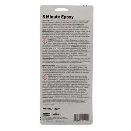 Dynatex 5 Minute Epoxy Adhesive 0.84 oz Twin Syringe - Fast Cure 3-5 Min, Bonds Plastics Metals Wood Ceramics, Industrial Strength (8-Pack)