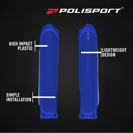 Polisport 8352300009 OEM‑Quality Blue Fork Guards for Yamaha YZ450F (2023→) and YZ250F (2024→) – Durable Injection‑Molded Plastic with Perfect OEM Fit and High‑Gloss Finish
