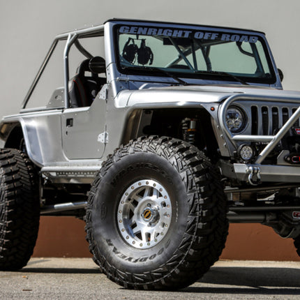 Gen-Right DSK-2200 Aluminum Half Doors Pair with Door Latch Kit for Wrangler TJ/LJ - Lightweight, Trail-Ready Visibility, No Latch Included - Made in the USA