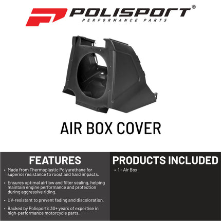 Polisport Airbox - Black Replacement for Yamaha YZ125, YZ250, YZ125X & YZ250X (2000-2021) - OEM Fitment, Durable Injection-Molded Plastic - Lightweight & Impact-Resistant