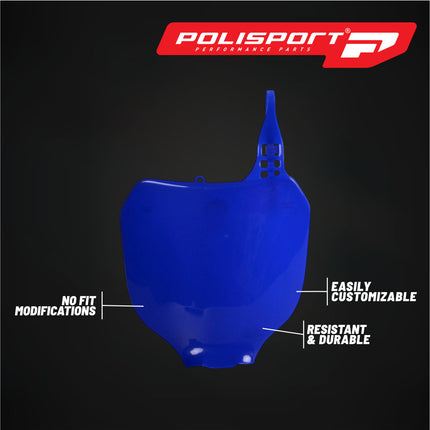 Polisport Motocross (MX) Number Plate for Yamaha YZ 450F (2003-05) - Dirt Bike - OEM Quality, Durable Gloss Polypropylene (DGP), Flexible & Perfect Fit - Blue