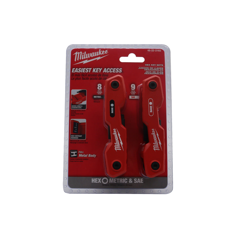 Milwaukee 48-22-2183 (17PC) SAE/Metric Folding Hex Key Set