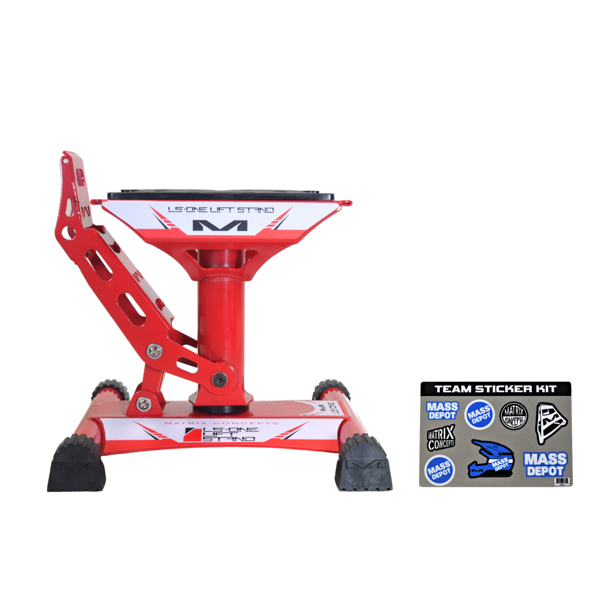 Matrix Concepts LS1 Lift Stand with 500 lbs Capacity for Dirt Bikes (Red)