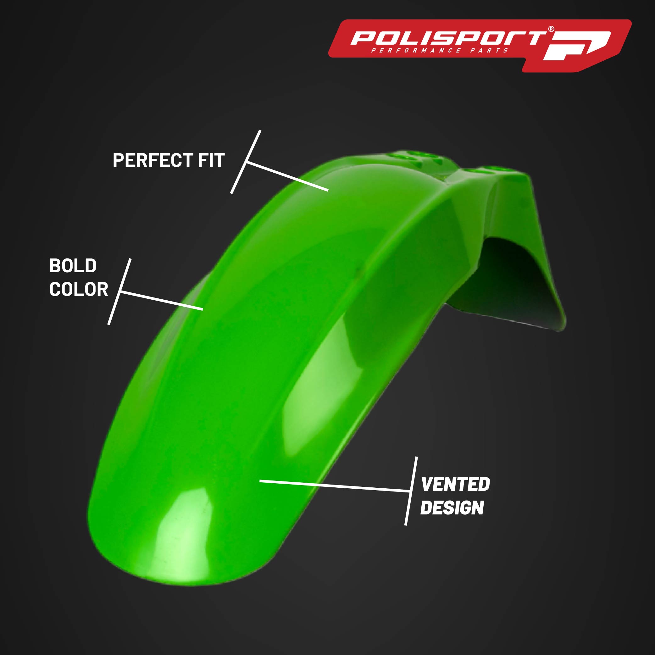 Polisport Motocross (MX) Replica Plastic Kit for Kawasaki KLX 110 (2002-09) Dirt Bike – OEM Quality, Durable, Flexible & Perfect Fit – Green/White