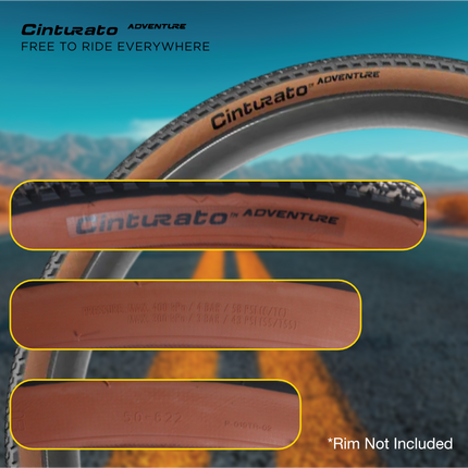 Pirelli Cinturato Adventure Classic 700x50c Gravel Bike Tire & Scorpion SmarTube 46/58 622 Presta 42mm TPU Tube Bundle, Tan Wall Tubeless Ready Bicycle Tire & Lightweight Inner Tube Kit w/Keychain