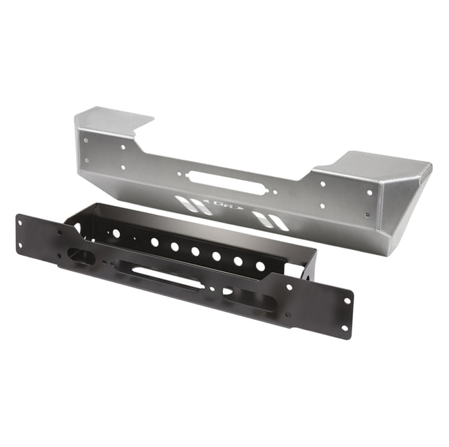 Gen-Right FBB-10040 Aluminum Stubby Front Winch Bumper for Jeep Wrangler JL / JLU & Gladiator JT - Recessed Winch Slot, Direct Bolt-On, Made in USA