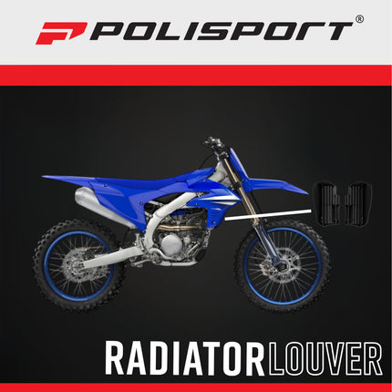 Polisport 8464700003 Radiator Louvers for Yamaha YZ250F YZ450F YZ450FX WR450F 2019+ and YZ450F 2018+ YZ250FX WR250F 2020+ – Durable Black OEM Style Airflow Guards
