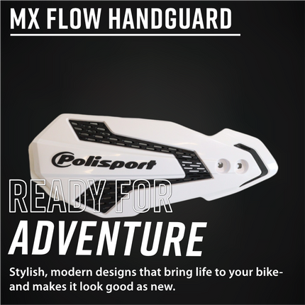 Polisport 8308200063 MX Flow Handguards for Yamaha YZ/YZF/WR 2026+ – White/Black – Pair of Performance Handguards with Durable Finish Perfect Factory Fit Impact Resistant