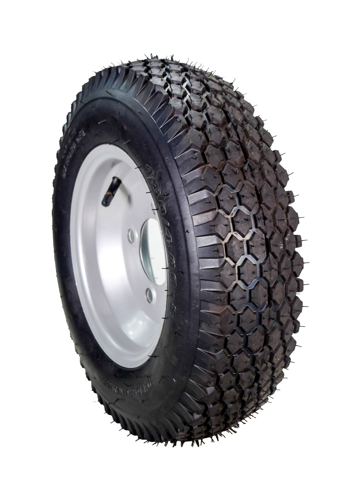 MASSFX 4.80/4.00-8 4 Ply Pre-Mounted 4x4 Bolt Tubeless Trailer Tire (Single)