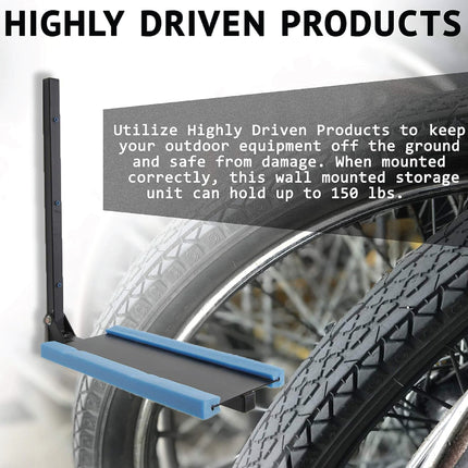Highly Driven  Sto-R-Doors 150 Pound Wall Rack for Bicycle Tires, Hoses, and Electrical Cords – Multi-Use Garage and Home Storage Solution