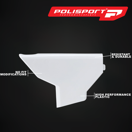 Polisport 8611800001 AirBox Cover for Husqvarna TC/FC 2025+ & TE/FE 2026+ – White – OEM-Style Replica Plastic with Durable Gloss Finish Perfect Factory Fit Impact Resistant