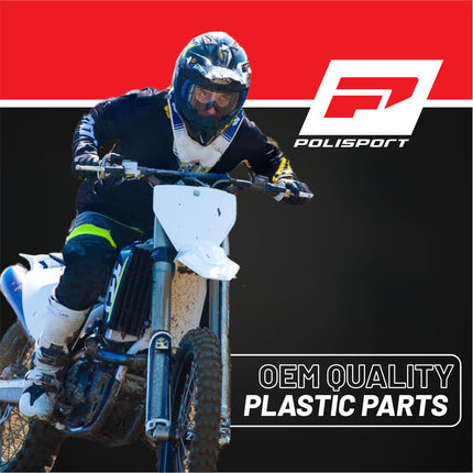 Polisport 91647 Full Plastic Kit with Mask for Husqvarna TE/FE 2024+ – White – Complete Replica Bodywork w/ Front & Rear Fenders, Side Panels, Airbox, Headlight Mask, Radiator Scoops & Fork Protectors