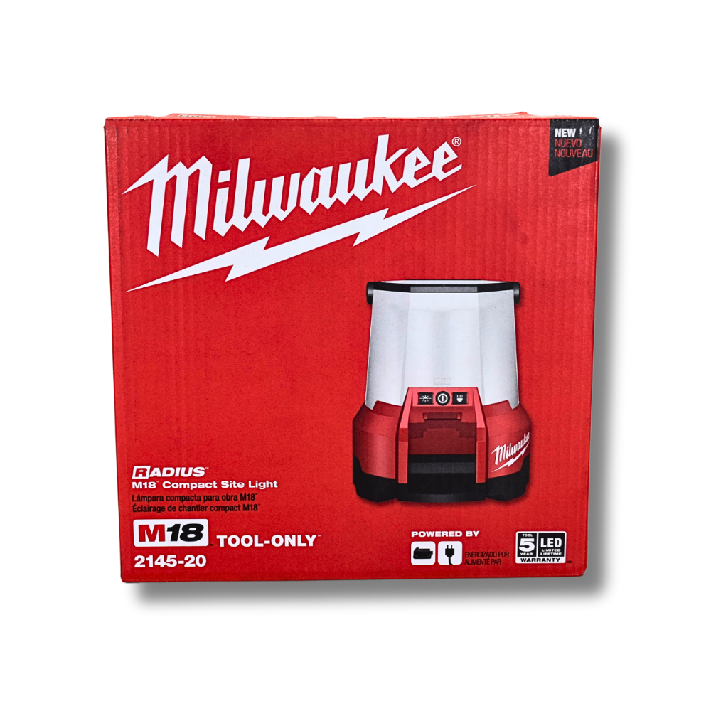 Milwaukee 2145-20 18V Lithium Ion Cordless 4400 lm 180 & 360 Compact Area Light (Battery Not Included/Light Only)