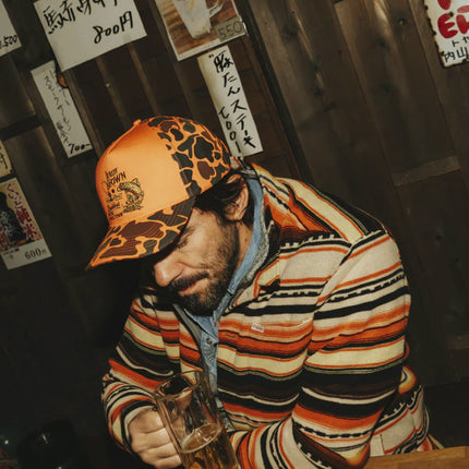 Sendero Provisions Co. Leroy Brown Adjustable Snapback Hat - Orange Camo Printed Pattern, Embroidered Graphic Design, Structured 5-Panel Cotton Twill Cap for Outdoor Adventures-One Size