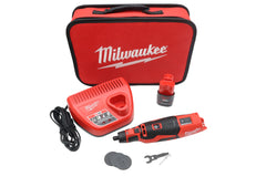 Milwaukee M12 Brushless Rotary Tool Kit, Cordless 12-Volt Rotary Tool with Variable Speed, Compact Cutting, Grinding, Sanding and Detail Work, Includes Battery and Charger