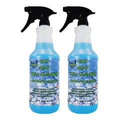 BLACKHAWK PERFORMANCE Eco Boat Hull Cleaner - Effortlessly Removes Water Stains, Deposits, Scale, & Scum - Safe for All Fiberglass & Aluminum Boats - Made in USA (2Pack, 32 OZ)