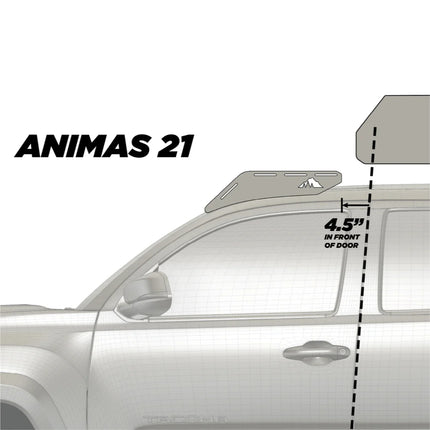 Sherpa 192844 The Animas Full Height 21" Roof Rack for 2005-2023 Toyota Tacoma - Full-Length Aluminum, 1/4" Side Panels, Drill-Free No Modification, Black Textured Powder Coat Finish