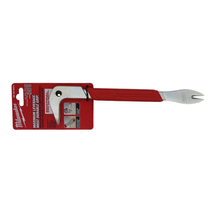 Milwaukee 48-22-9031 10 in. Nail Puller with Dimpler, SMOOTHPULL Removal Head, Wear-Resistant Grip, Beveled Edge, Nickel-Plated, Sets 4d & 6d Finishing Nails