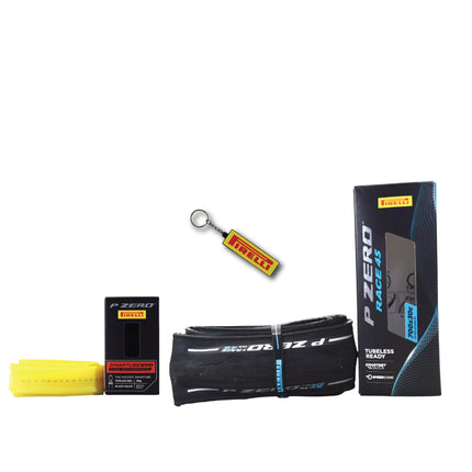 Pirelli P ZERO Race TLR 4S 30-622(700x30c) & SmarTUBE 25/28-622 700C Road Bike Tire & Tube Set-Tubeless Ready, All-Season Performance, High Grip & Durability, Bicycle Tube&Tire Set- w/Keychain