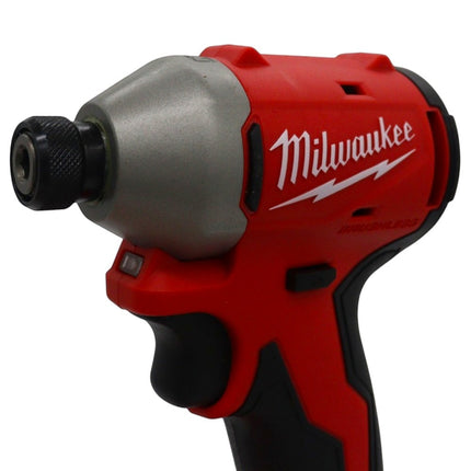 Milwaukee 3650-20 M18 Compact Cordless Brushless 1/4" Hex Impact Driver, 18V, 1,700 in-lbs Torque, 3,600 RPM, Variable Speed Trigger, All-Metal Gearcase, Bare Tool