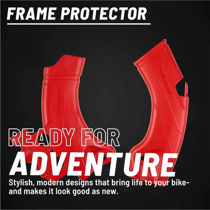 Polisport Motocross (MX) Motorcycle Frame Protector for Honda CRF 250R/450R (2021-2024) Dirt Bikes- OEM Quality for Superior Fit & Durable Protection, Easy Installation - Red