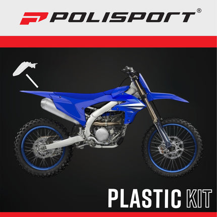 Polisport 8687500002 Motocross (MX) Rear Fender for Yamaha YZ450F (2026+) Dirt Bikes - High-Impact Resistant Technical Plastic with UV Protection, OEM-Style Precise Fit - White