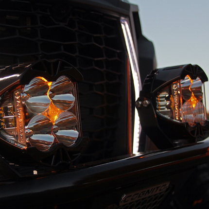 Baja Designs LP4 Pro LED Auxiliary Light Pod PAIR - Universal, Clear, 8,857 Lumens, Integrated Peripheral Technology, Direct Ducted Cooling, Wiring Harness & Mounting Hardware Included