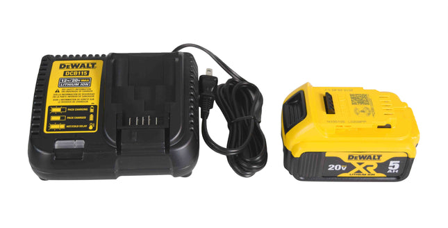 DEWALT DCB205-2CK-A 20V MAX XR 5.0Ah Lithium-Ion Premium Battery 2-Pack with Charger and Kit Bag