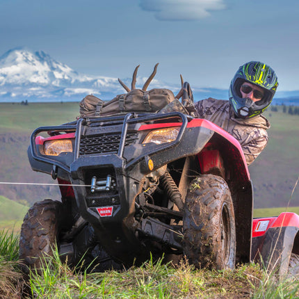 WARN VRX 25 Powersport Winch – 2,500 lb Line Pull Rating, Steel Rope, 12V ATV/UTV Winch with Durable All-Metal Gear Train, Mechanical Brake & Weather-Resistant Design for Powersports Recovery