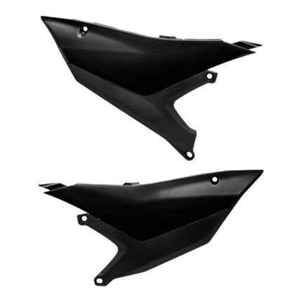 Polisport 8507200003 Motorcycles (MX) Side Panels for Yamaha YZ450F (23+) YZ250F (24+) Dirt Bikes - High-Impact Resistant DGP Technical Plastic with UV Protection, OEM-Style Precise Fit - Black